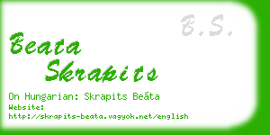 beata skrapits business card